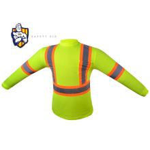 Wholesale Construction Work Birdseye Moisture Wicking Short Sleeve High Visibility Hi Vis Safety Reflective Polo T Shirt